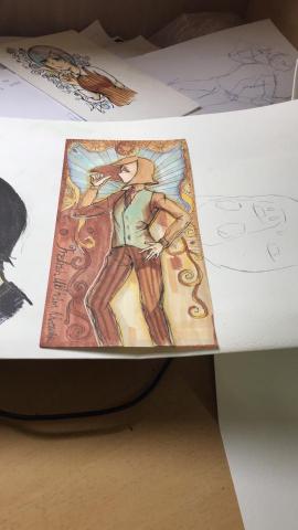 裡一一 - 卡面設計(複合媒材)