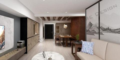 奇悅系統傢俱設計工程 - 全室27坪，禪風