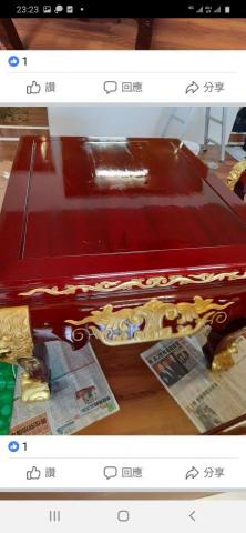 花東夢想起飛住宅修繕 - 神龕油漆工程，金龍手描