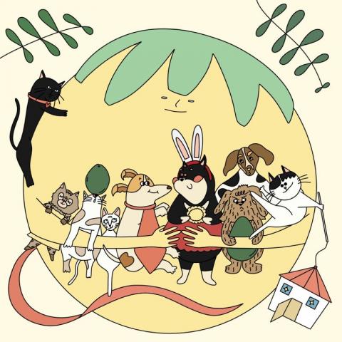 - - 插畫設計-浪浪別哭