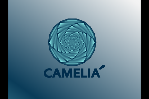 蔡忠儒 - 一個有簡單幾何所建構的LOGO，由於神似山茶花，所以將其取名為CAMELIA，目前沒有實際應用，觀迎洽詢。
