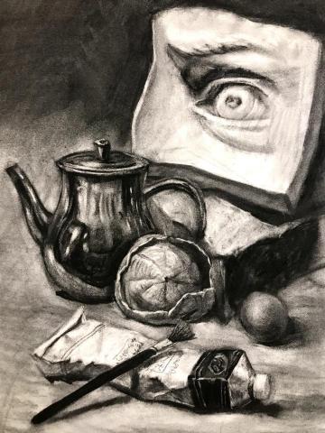 Jane老師 - 靜物炭筆素描