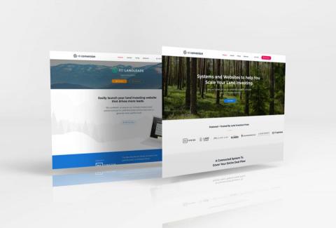 Hend Design - REI Conversion 為提供土地投資業主網站進行銷售的平台，網站中運用了許多大自然的元素，如照片、icon 等，選用的樹林、平原的照片與 icon，有別於一般套版網站，每個區塊的呈現上更生動，且依照客戶的需求進行調整與安排。