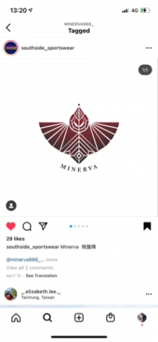 Claire Man - Minerva隊服設計（圖片出自IG：southside 