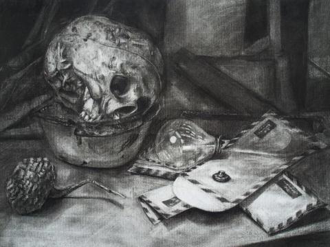 薛存妤 - 炭精筆素描