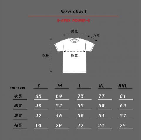 Claire Man - Apex Power 運動工作室 尺寸表設計
