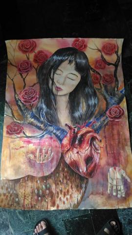  - 這是我個人創作的全開水彩畫