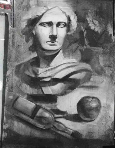 李姵瑩 - 素描炭筆靜物練習