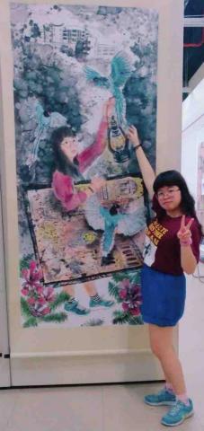 李姵瑩 - 高中水墨創作畢展合影