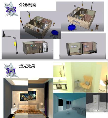 蔡小姐 - 燈光及模型差異示意