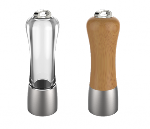 TP Design｜產品設計/工業設計 - 研磨式胡椒罐(產品設計、木紋與透明材質渲染)