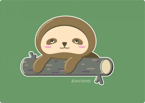 美鵝 - 樹懶 向量作品
製作工具：AI