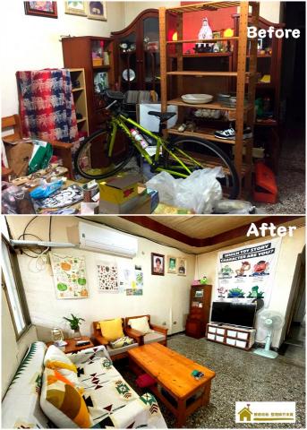 療癒收納整理師芥末黃 - 超過40年我的老家客廳整理改造。