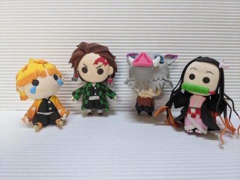 狐狸先生玩泥巴 - 鬼滅3小隻+彌豆子