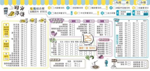 25巷設計窩 (Tracy) - 菜單設計_2 
簡易清新風插畫+排版設計, 單頁 $950