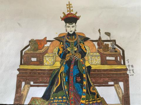 黃雯雯 WenwenHuang - 老師繪製的清朝皇貴妃