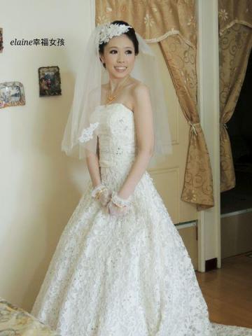 elaine幸福女孩工作室 - 雨薇 白紗迎娶造型 地點：蘆竹