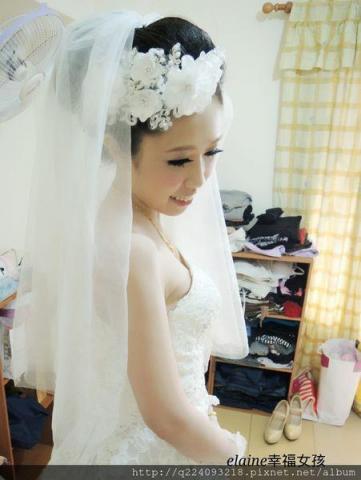elaine幸福女孩工作室 - 雨薇 白紗迎娶造型 地點：蘆竹