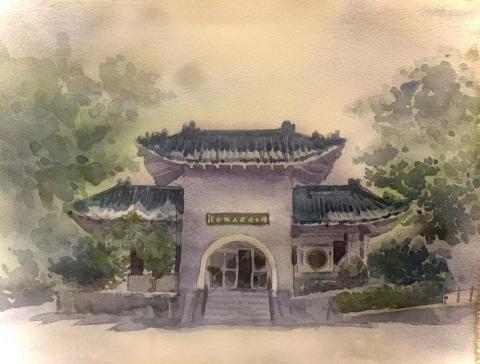 寧靜繪畫工作室 - 水彩，39.3*27.0cm，2021