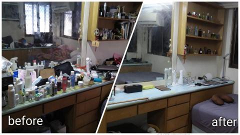 整理收納顧問 Sandy - ⭐臥室整理⭐
服務時間2人/8小時
張先生最困擾的保養品區，檯面只放置最常用的，讓空間變得清爽許多