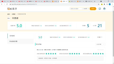 林勇輝 - 案主評價