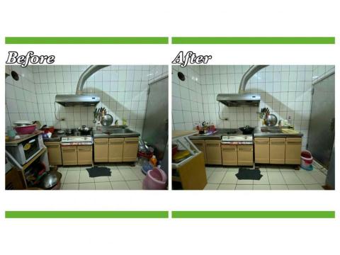 綠舍生活+琳恩 | 整理收納 - 廚房整理01 整理師2人 整理時間 4小時