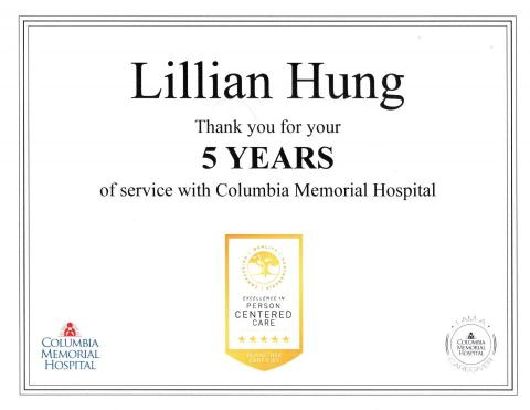 洪于婷 (Lillian Hung) - 5-Year Analyst Certificate
