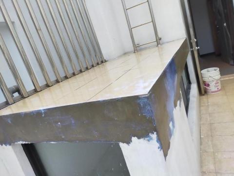 信豐水電工程 - 屋頂隔熱防水施工中