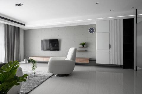 張碧庭 - 簡約風格清水模電視墻