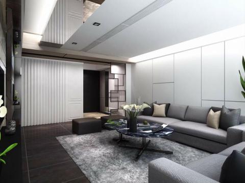 仲慶工程行/ - 中正豪邸 客廳沙發背牆 仲慶工程行/ - 中正豪邸 客廳沙發背牆