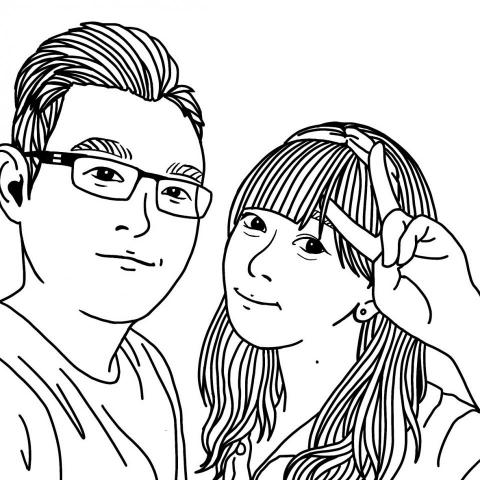 李佩庭 - 人物線條畫