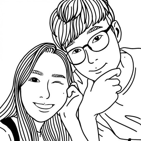 李佩庭 - 人物線條畫