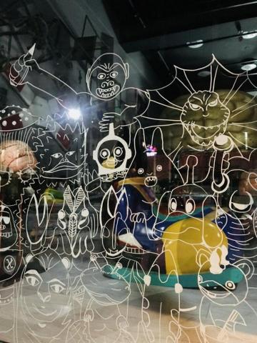 蔡詠宜 - 大型玻璃門彩繪