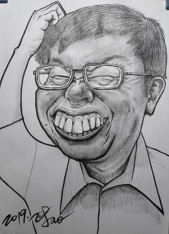 張藝耀 - 人物肖像漫畫 (柯文哲)