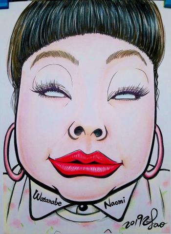 張藝耀 - 人物肖像漫畫 (渡邊直美)