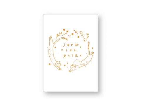 原詩晴 - 可愛插畫風喜帖設計