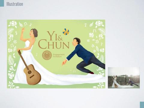 PAPARTY - 婚卡設計(似顏繪)