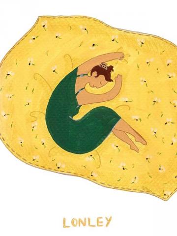 小狐狸插畫 - 個人創作。不透明水彩、photoshop。