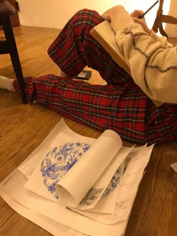 詹琇鈞 - 欣賞學生範例作品-水彩、素描