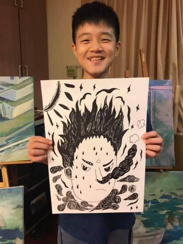 詹琇鈞 - 學生自畫像-怒