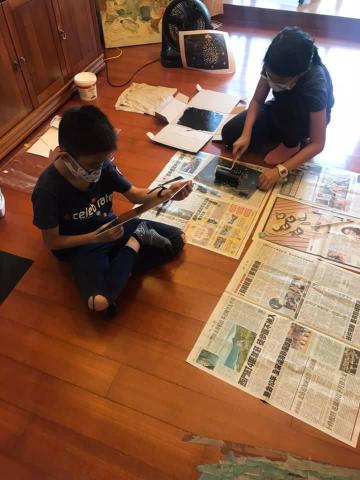 詹琇鈞 - 學生版畫製作過程