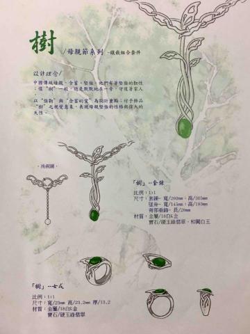 曾牧慈 - 第四屆中國金都盃黃金珠寶首飾設計大賽-鑲嶔類/入圍
