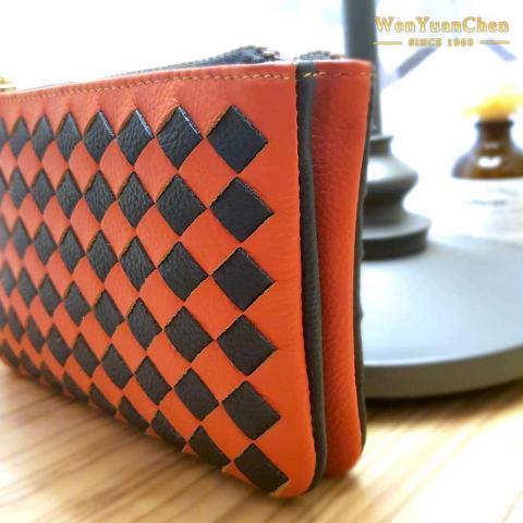 陳文遠精品包研所 - 雙色三層手拿包