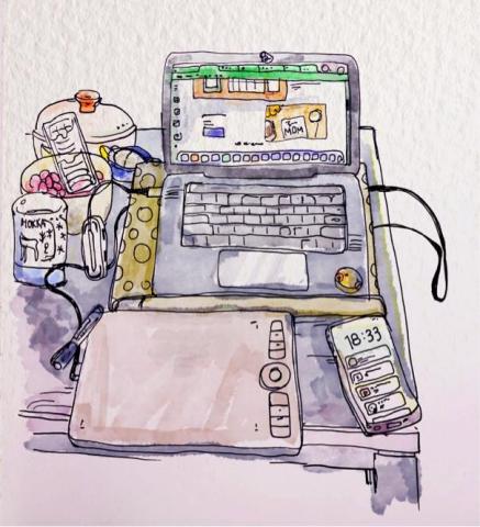 Soulmoooi - 線條速寫淡彩風格 Soulmoooi - 線條速寫淡彩風格