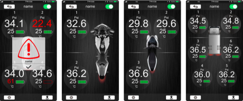 王筱文 - 1. 胎壓監測器為藍牙beacon標準之裝置，App透過藍芽4.0 BLE與裝 置連線讀取數據 
2. App進入背景模式，依然持續監控輪胎的胎壓和胎溫，並在數據 異常時以推播與音效發出警報 