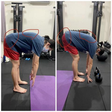 蔡家瑋. Willi. CSCS - 下背痛客戶,神經肌肉活動範圍都受限,肢體前彎前後差異,10分鐘調整與優化,對照圖 蔡家瑋. Willi. CSCS - 下背痛客戶,神經肌肉活動範圍都受限,肢體前彎前後差異,10分鐘調整與優化,對照圖