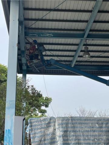 阿農漆藝工程 - 台電H鋼棚研磨處理