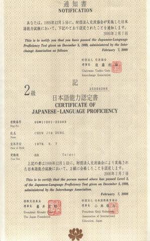 均通外語 - 21年前就已通過日語系畢業生都不一定能合格的日語能力2級檢定考試