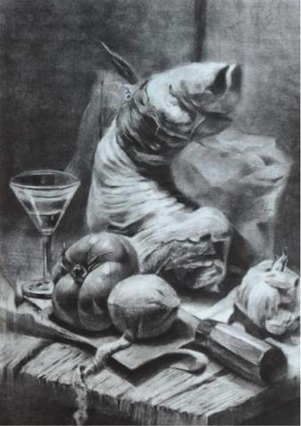 意象美術畫室  - 炭筆靜物