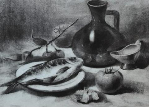 意象美術畫室  - 炭筆靜物